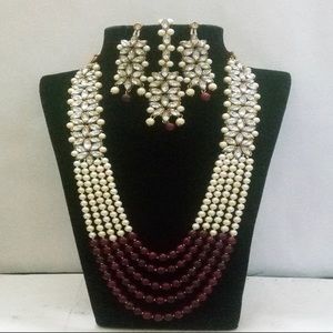 NECKLACE, EARRINGS, & TIKKA SET
